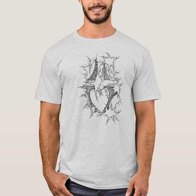 La croix relient le T-shirt 2 (Devant)