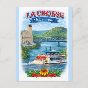 La Crosse, WI Scenic Wisconsin Postcard