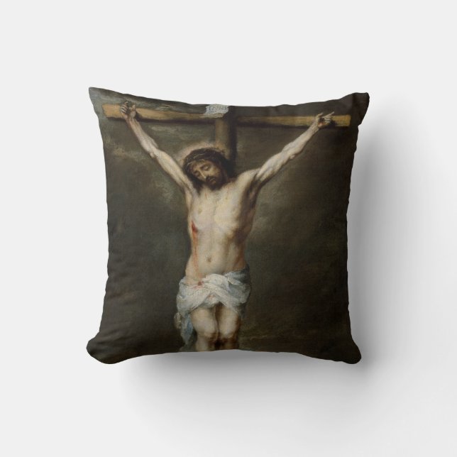 La Crucifixion de Jésus Lance Oreiller (Recto)