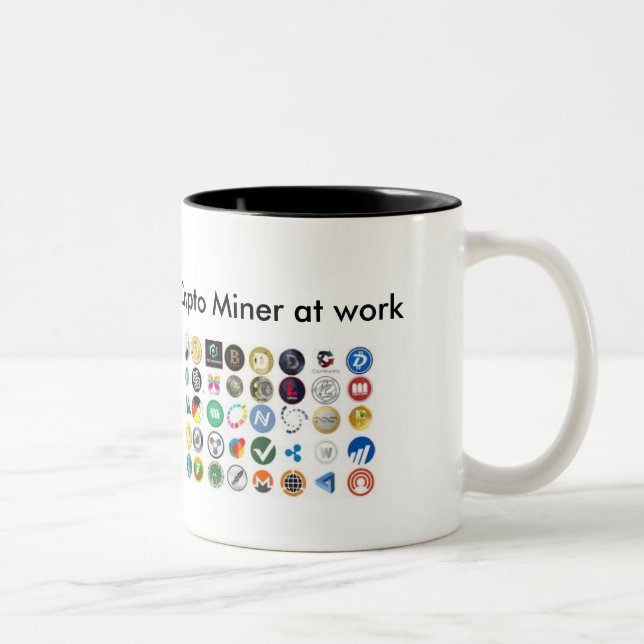 La crypto tasse de café de mineur (Droit)