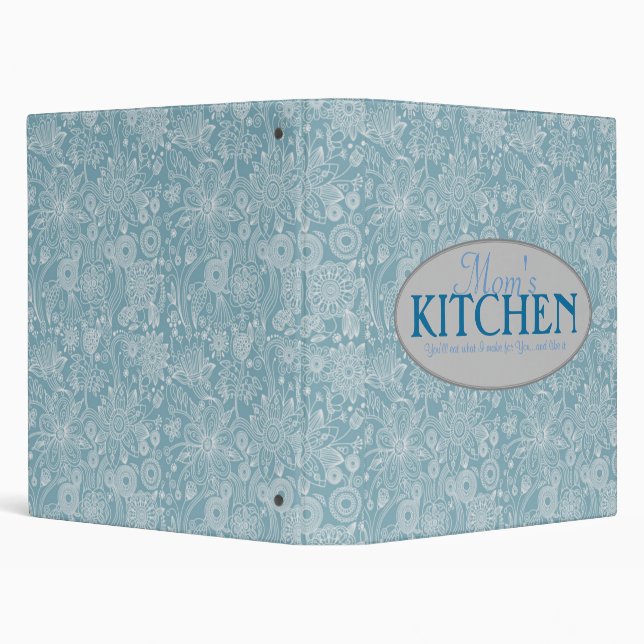 La cuisine de la maman classeur floral bleu de (Arrière-plan)