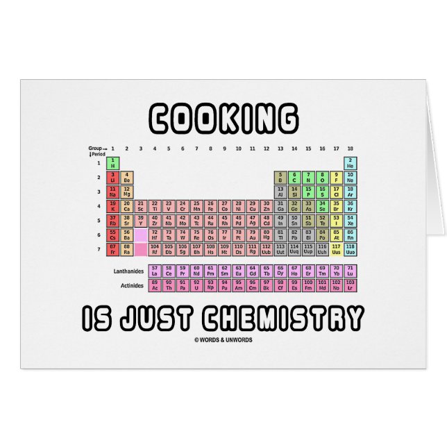 La cuisine est juste chimie (le Tableau (Devant horizontal)