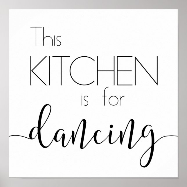 La cuisine est pour danser Poster (Devant)