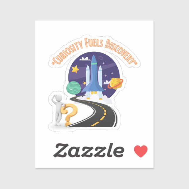 La curiosité alimente les stickers découverte (Feuille)