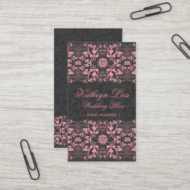 La damassé tourbillonne carte faite sur commande (Devant/Arrière en situation)