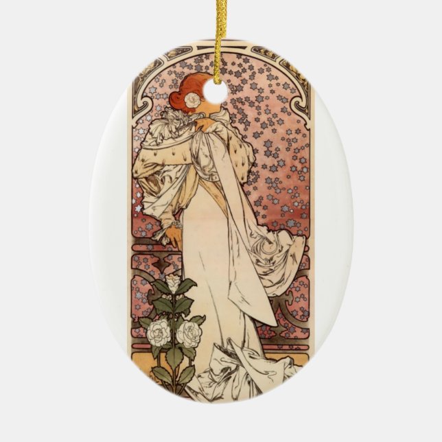 La Dame Aux Camelias Ceramic Ornament (Front)