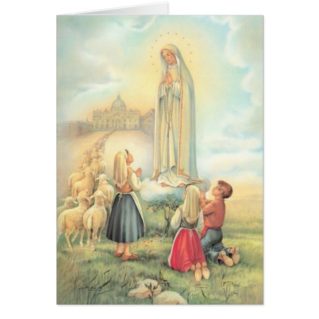 La Dame de Fatima Trois Enfants Église Mouton (Devant)
