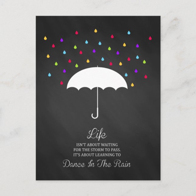 La danse dans la pluie Carte Postale Inspirationne (Devant)