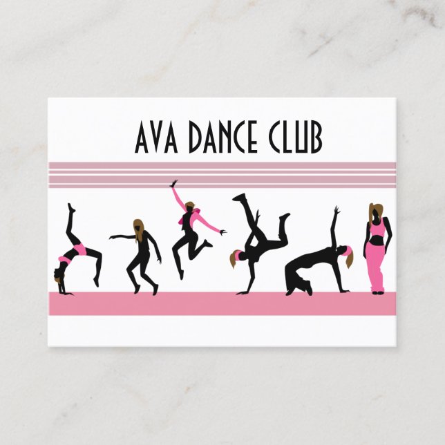 La danse déplace le Carte de visite (Devant)