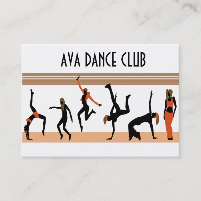La danse déplace le Carte de visite (Devant)