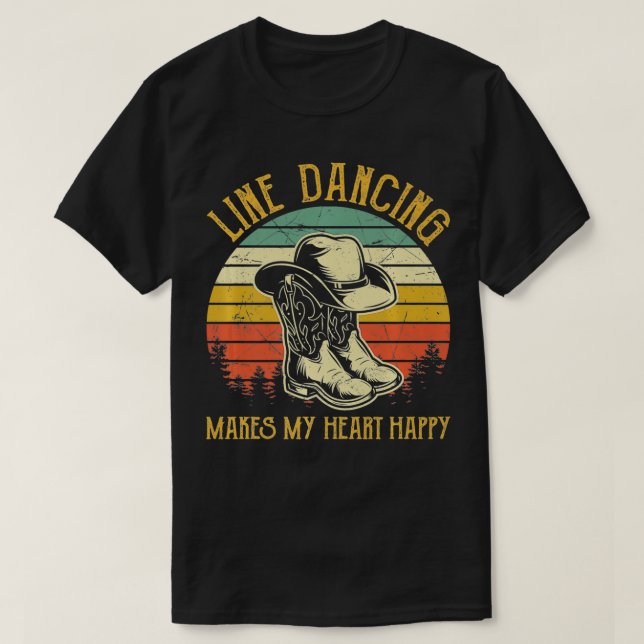La Danse En Ligne Fait De Mon Coeur Un Bon Tshirt  (Design devant)