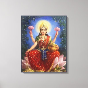 La déesse indienne Ma Lakshmi - Toile Enveloppée