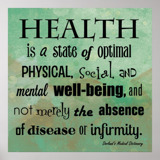 La définition de la santé Poster chiropratique (Devant)