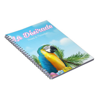 La Désirade Parrot travel poster Notebook