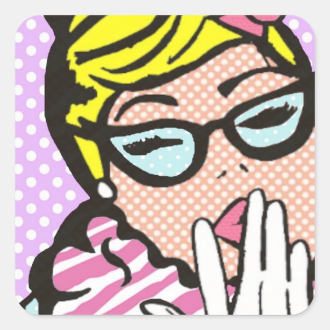 La-Di-Da Lady Pop Art Stickers (Front)