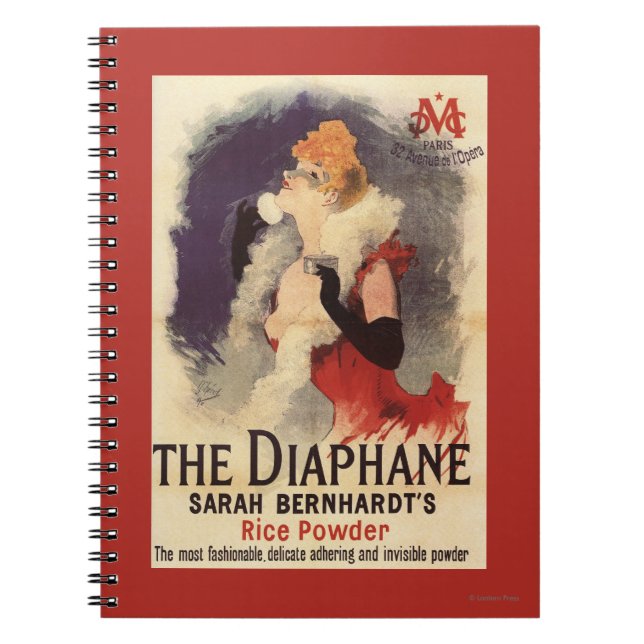 La Diaphane Woman Powdering Face Promo Poster Notebook (Front)