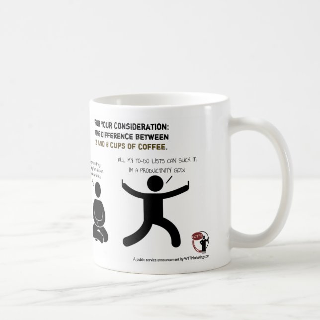 La différence entre 2 et 8 tasses de café (Droite)