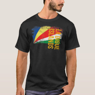 La Digue Islands Seychelles Flag For Men Women Kid T-Shirt