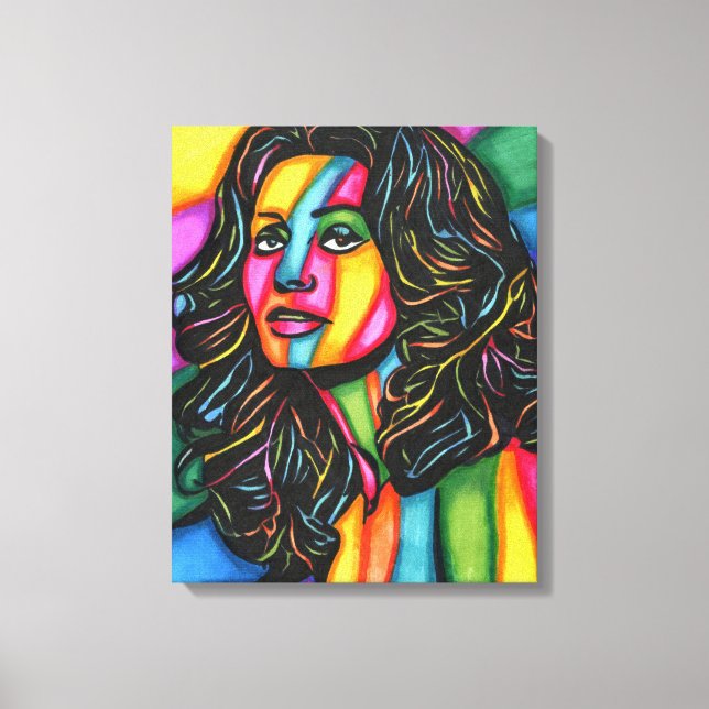 La Dolce Espressione original abstract woman art Canvas Print (Front)