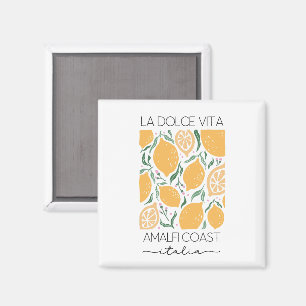La Dolce Vita Amalfi Coast Italy Lemons Travel Magnet