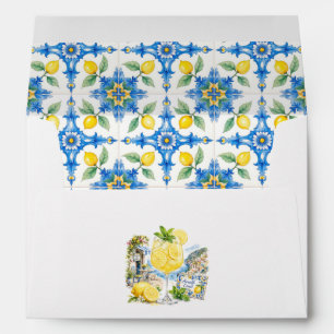 La Dolce Vita Amalfi Coast Lemon Tile Wedding Envelope