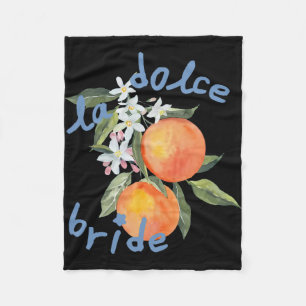 La Dolce Vita Bachelorette Italy Bride Amalfi Girl Fleece Blanket