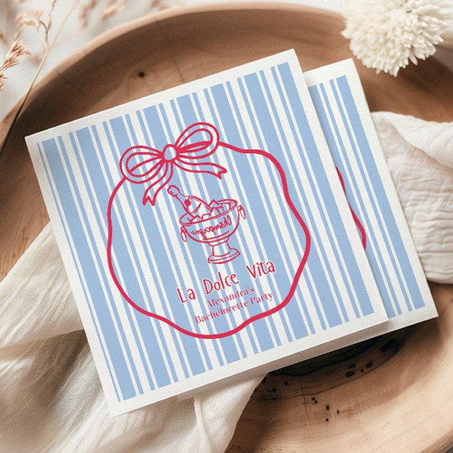 La Dolce Vita Bachelorette Weekend Napkin (Creator Uploaded)