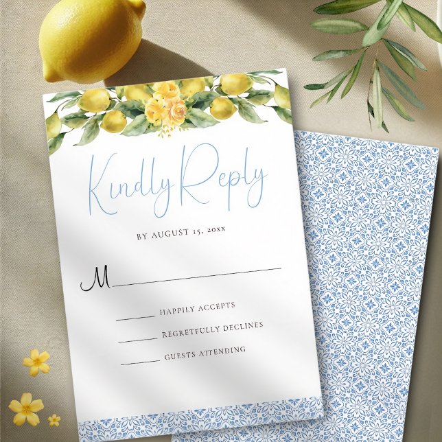 La Dolce Vita - Carte RSVP Mariage Méditerranéen (Créateur téléchargé)