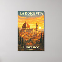 La Dolce Vita Florence Vintage Travel Poster