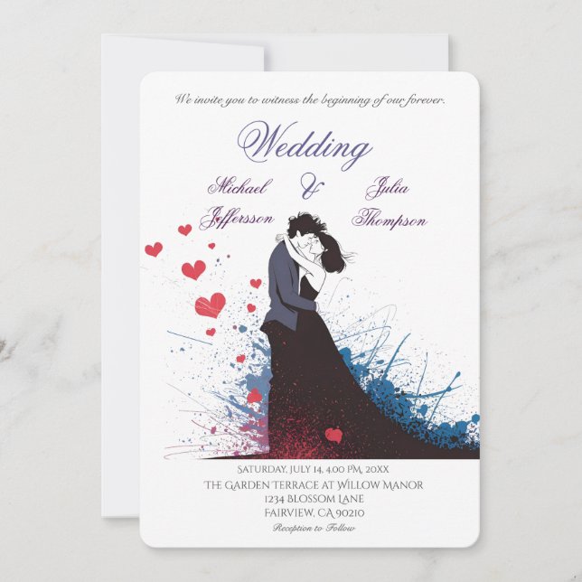 La Dolce Vita French Inspiration Classic 1940s  Invitation (Front)