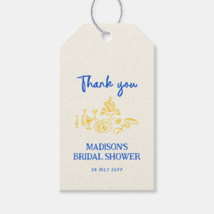 La Dolce Vita Hand Drawn Bridal Shower Gift Tags