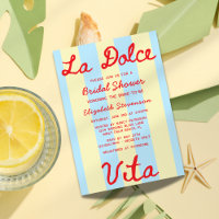 La Dolce Vita Handwritten Bridal Shower