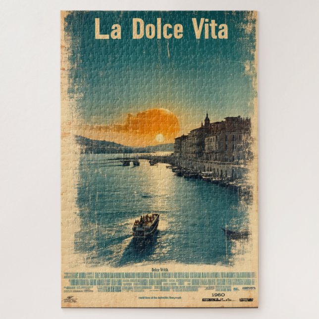 . La Dolce Vita - Inspired by 1960s Posters Jigsaw Puzzle (Vertical)