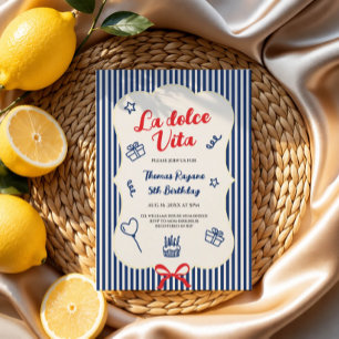 la dolce vita italian any age birthday invitation