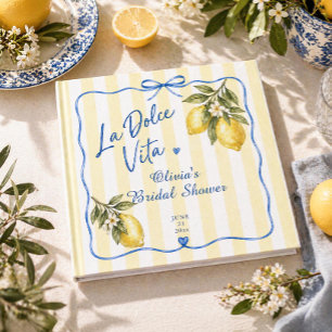 La Dolce Vita Italian Bridal Shower Guest Book