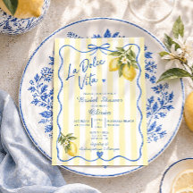La Dolce Vita Italian Bridal Shower Invitation