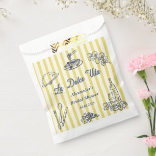 La Dolce Vita Italian Bridal Shower Party Favour Bag