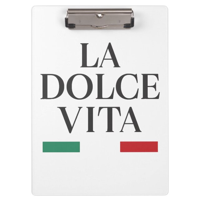 La Dolce Vita Italian Clipboard (Front)