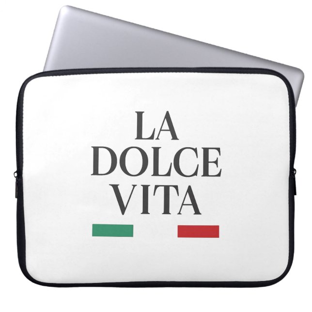 La Dolce Vita Italian Laptop Sleeve (Front)
