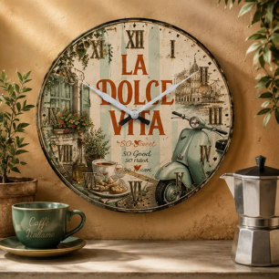 La Dolce Vita Italian Large Clock