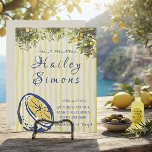 La Dolce Vita Italian Lemon Yellow Invitation