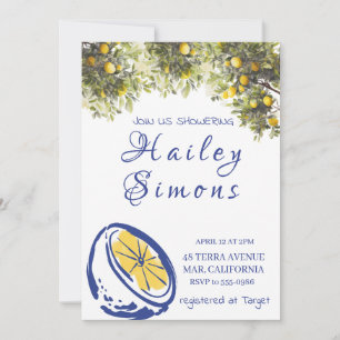 La Dolce Vita Italian Lemon Yellow  Invitation