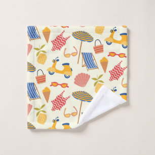 La dolce Vita Italian summer beach Pattern  Bath Towel Set