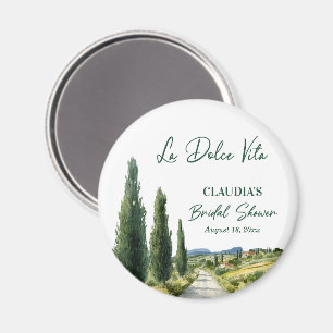 La Dolce Vita Italian View Bridal Shower Favour Magnet