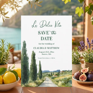 La Dolce Vita Italian View Elegant Wedding Save The Date