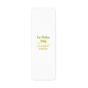 La Dolce Vita jaune couple marié Nom date scintill