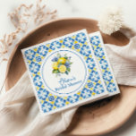 La Dolce Vita Lemon Bridal Shower Napkin<br><div class="desc">La Dolce Vita lemon bridal shower napkins.</div>