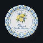La Dolce Vita Lemon Bridal Shower Paper Plate<br><div class="desc">La Dolce Vita lemon bridal shower plates.</div>