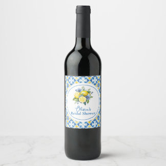 La Dolce Vita Lemon Bridal Shower Wine Label