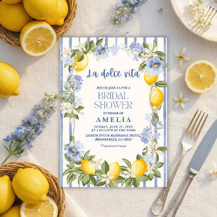 La Dolce Vita Lemon Citrus Italian summer Wedding Invitation